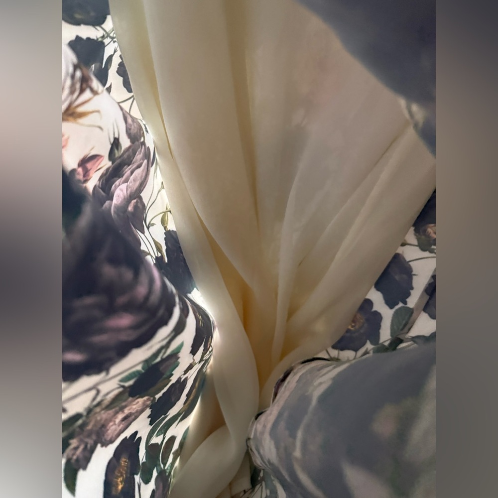 Vasiliki Atelier Liya Floral One-Shoulder Dress with Feather Trim - Picture 10 of 10